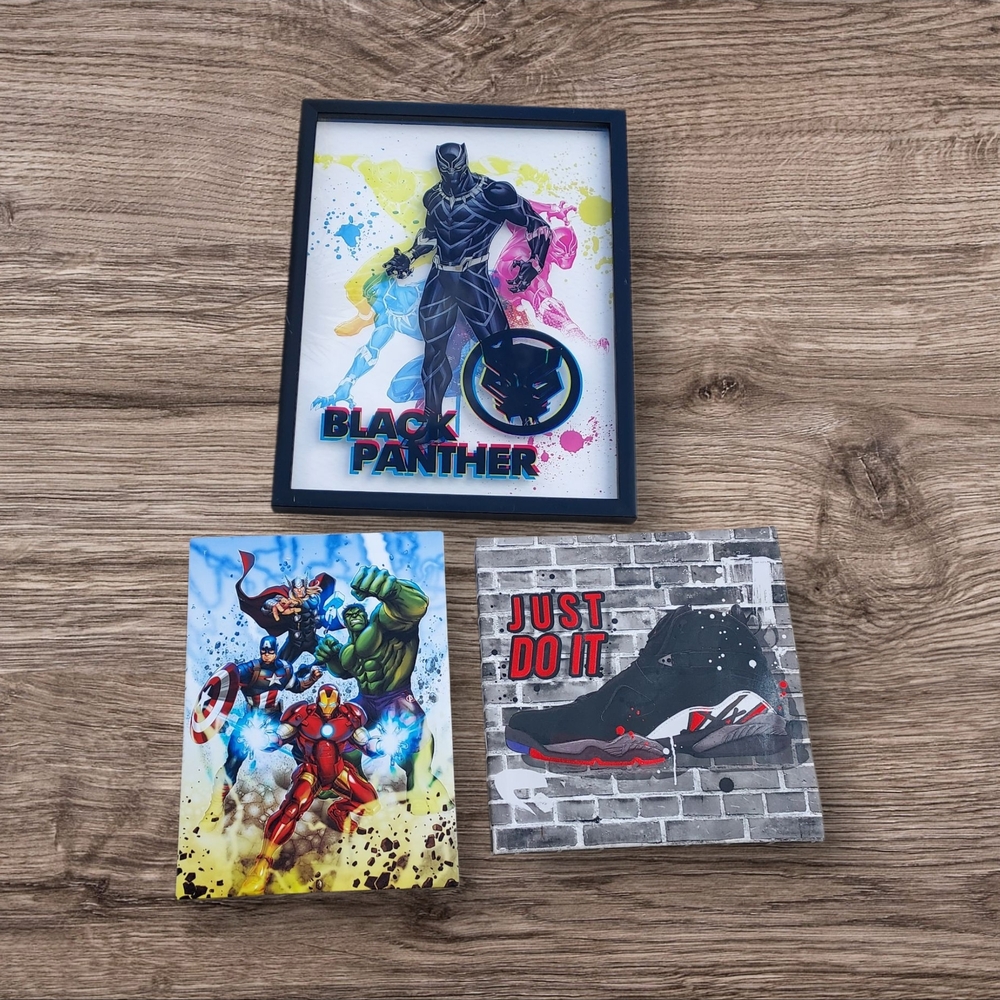 Superhero Art Prints Set